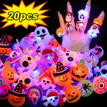 Halloween LED Vilkuv Valgus Rõngad Õudus Kõrvits Vaimu Spider Kuma sõrmustes Lapsed Halloween Trikk Pool Cosplay Tarvikud