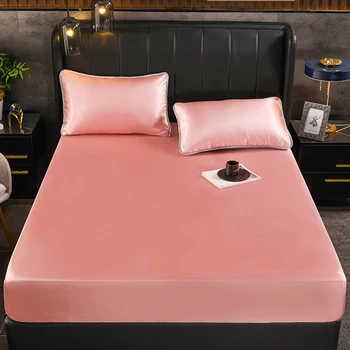 WOSTAR Luksuslik satiin rayon paigaldatud leht elastne madratsi kate suvel bedspread 90/150 ühe voodi voodipesu king size voodipesu