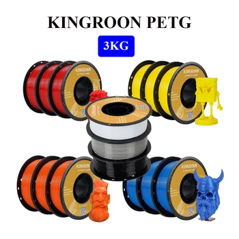 KINGROON 3KG Petg Hõõgniidi 1.75 mm 3D-Printimine Plastist Nr Bubble Eco-sõbralik Mitut Värvi 3D Printerid Pliiatsid