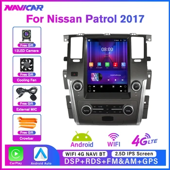 NAVICAR Navigatsiooni GPS Android10 Auto Raadio Nissan Patrol 2017 Tesla Stiilis Vertikaalsete Ekraaniga Multimeedia Mängija, DSP Headunit