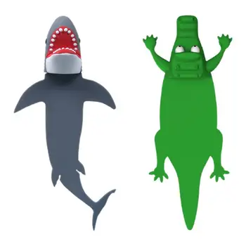 3D Järjehoidjad Kids 3D Hai Krokodilli Kujuga Veider Järjehoidjad Cartoon Christmas Järjehoidja Naljakas Lugemine Kingitus Uudsus Naljakas