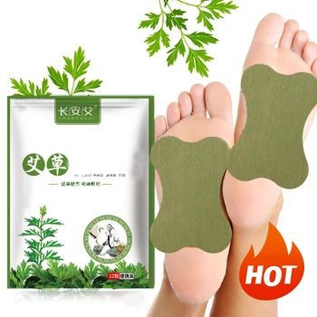 Looduslikud Taimsed Koirohi Artemisia Argyi Detox Foot Care Patche Pad 12tk kaalulangus Leevendada Stressi Leevendamine sügavpuhastus