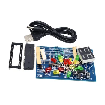 Valgusfoori Töötleja Elektroonilise DIY Kit Elektromehaanilised Oskuste Võistlus STC89C52 Kiip Mikroarvuti Õpilane lab
