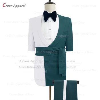 2024 Uusim Meeste Ülikond Set Moe-Osaline Eritellimusel valmistatud Pleisse Pintsak Püksid, 2 tk Igapäevast Tegevust Klassikaline Vabaaja Kostüümid Mees