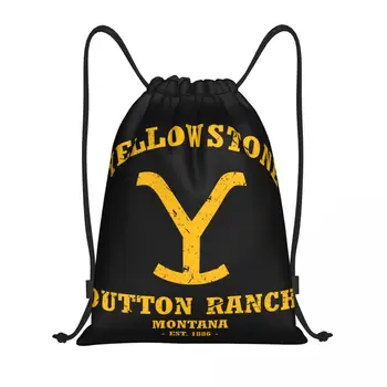 Custom Yellowstone ' i Dutton Ranch Pingutusnöör Seljakott Naiste Kotid, Meeste Kerge Jõusaal Sport Sackpack Kaubakotid Reisil