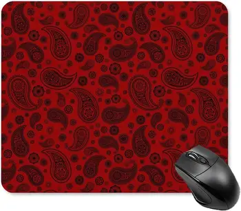 Must ja Punane Paisley Mouse Pad Non-Slip Arvuti Hiire Matt Mousepad Kummist Alus Sülearvuti Office-Kodu 20 * 25cm