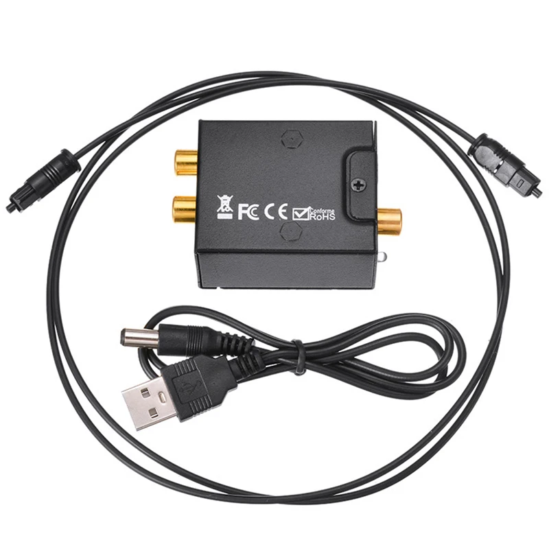 Digitaal-Analoog Audio Converter Toslink Optiline Fiiberkaabel Koaksiaal Signaali RCA (R/L), Audio Decoder SPDIF ATV DAC Võimendi