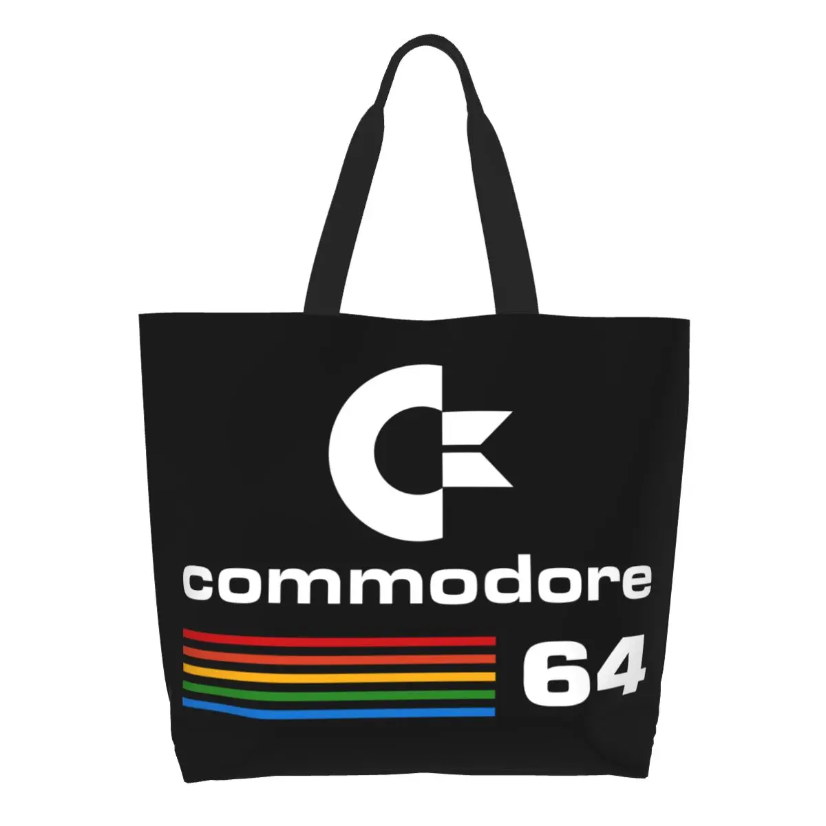 Custom Commodore 64 Lõuend Ostukott Naiste Korduvkasutatavad Suur Võimsus Toidupoed C64 Amiga Arvuti Geek, Nerd Shopper Tassima Kotid