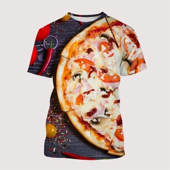 Toidu Peekon Pizza Naljakas 3D Print T-särgid, Suve Naine Meeste Lühikesed Varrukad Mood Tee Streetwear Harajuku T-Särk Kid Topid Riided