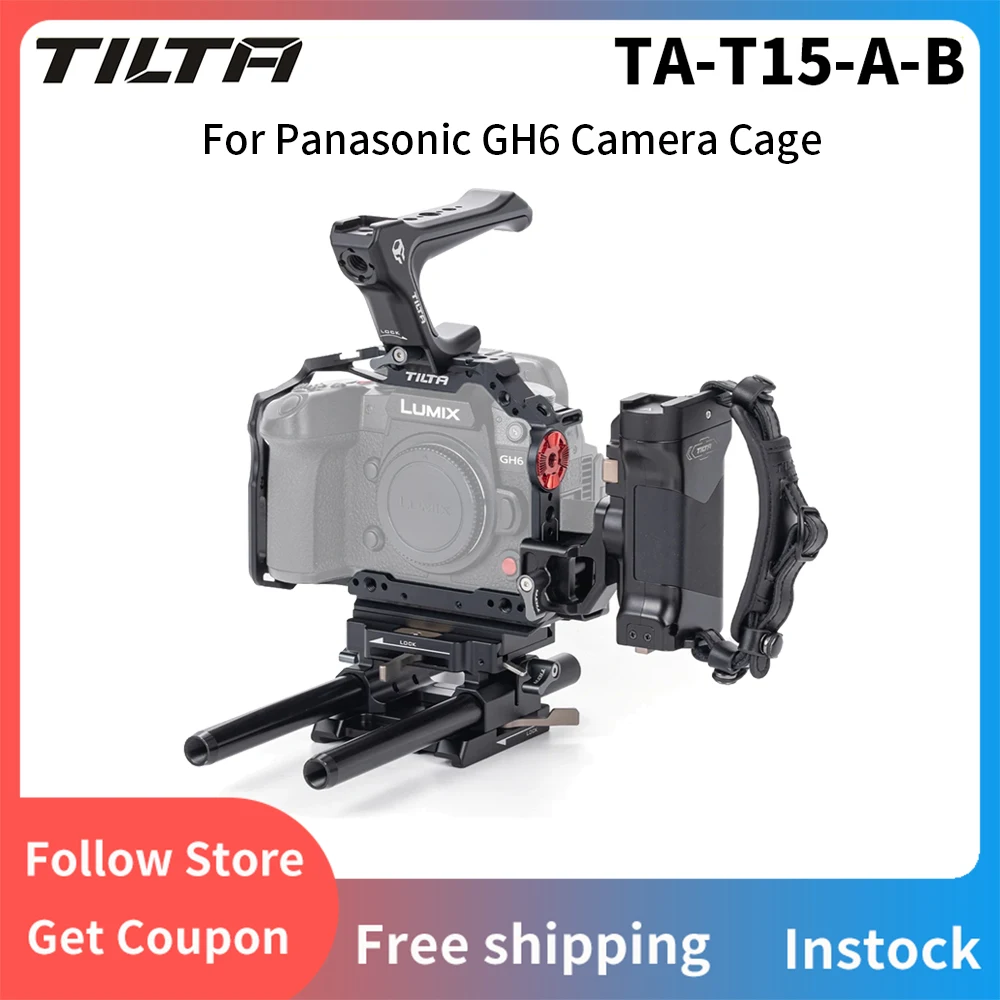 TILTA TA-T15-A-B Must Full Kaamera Puuri Alus komplekt Panasonic GH6 KERGE
